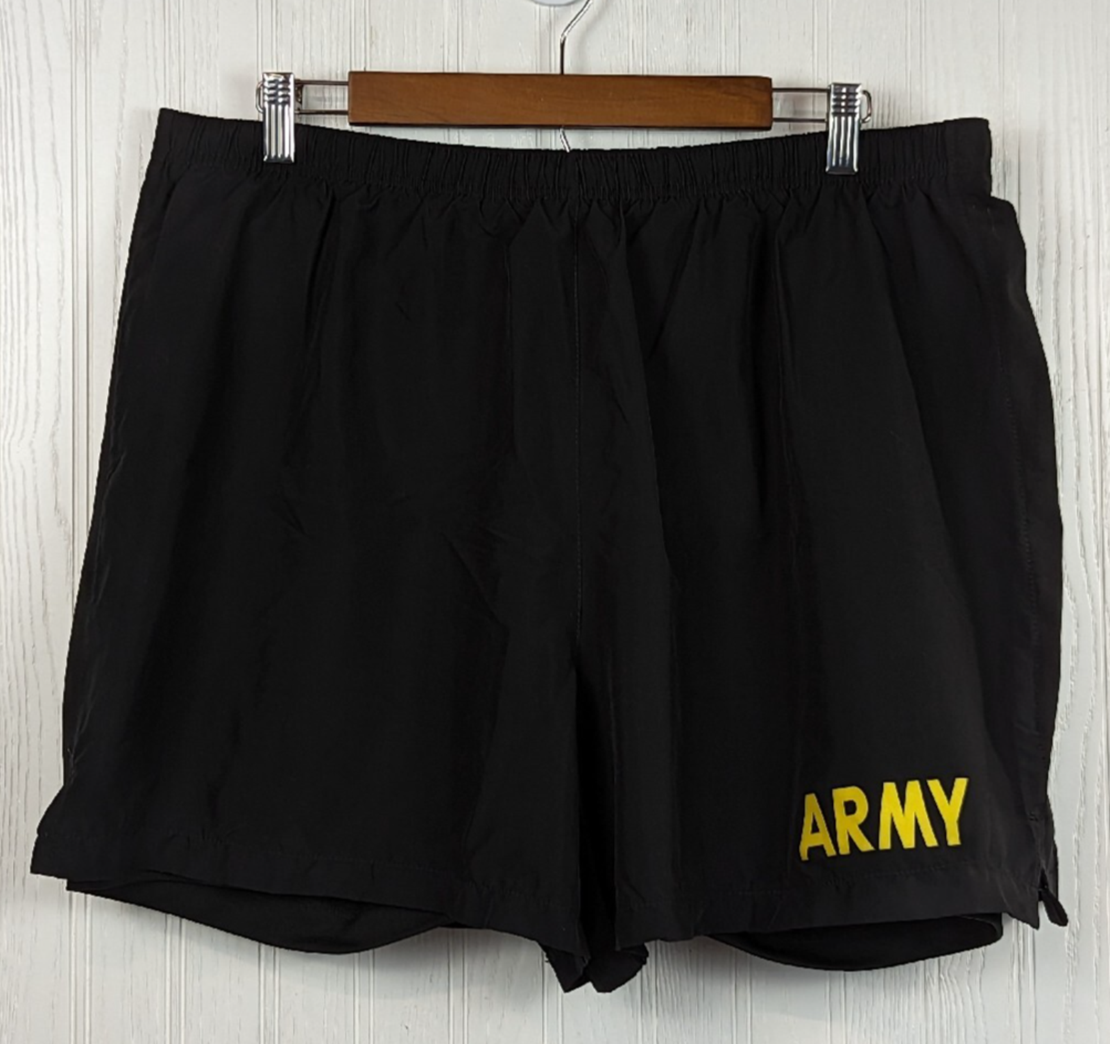 Us Army Mens Shorts Black Xlarge Physical Fitness Uniform Trunks Built In Boxers